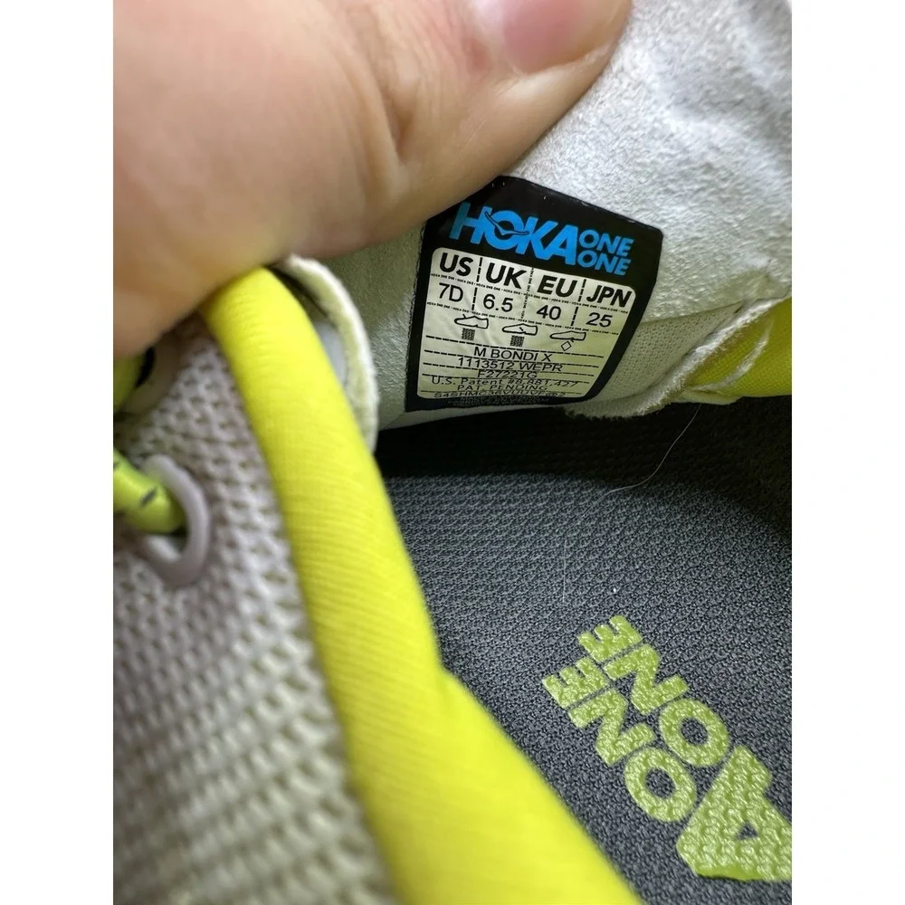 HOKA Bondi X White Evening Primrose Men's 7